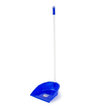 Recogedor con palo 78cm Azul